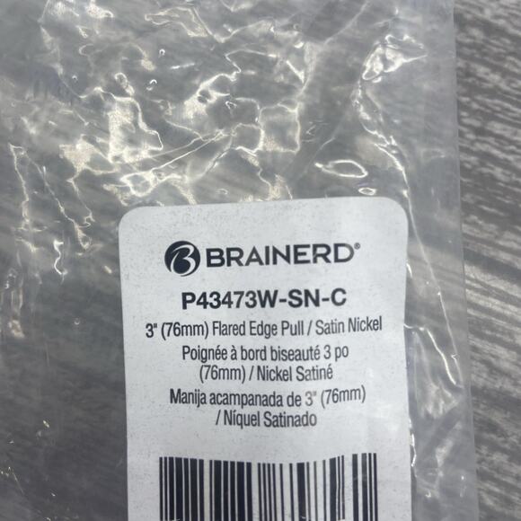 Brainerd Flared Edge 3″ Satin Nickel Rectangular Bar Pull Lot Of 5 {HH} - Picture 9 of 9